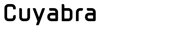 Cuyabra font preview